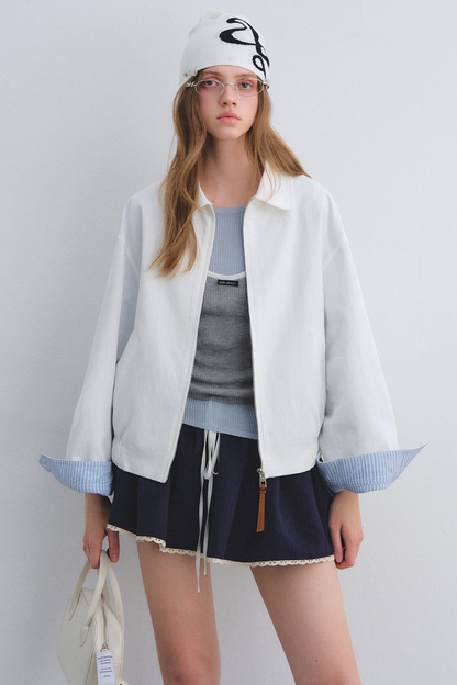 Detachable Shawl Collar Flight Jacket