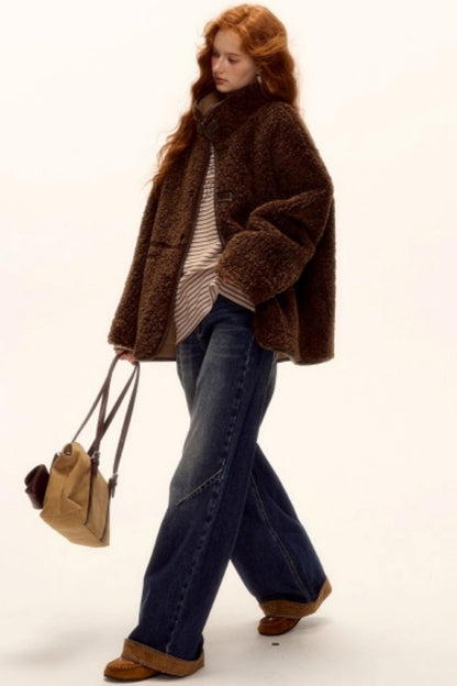 Reversible Suede Lambswool Jacket