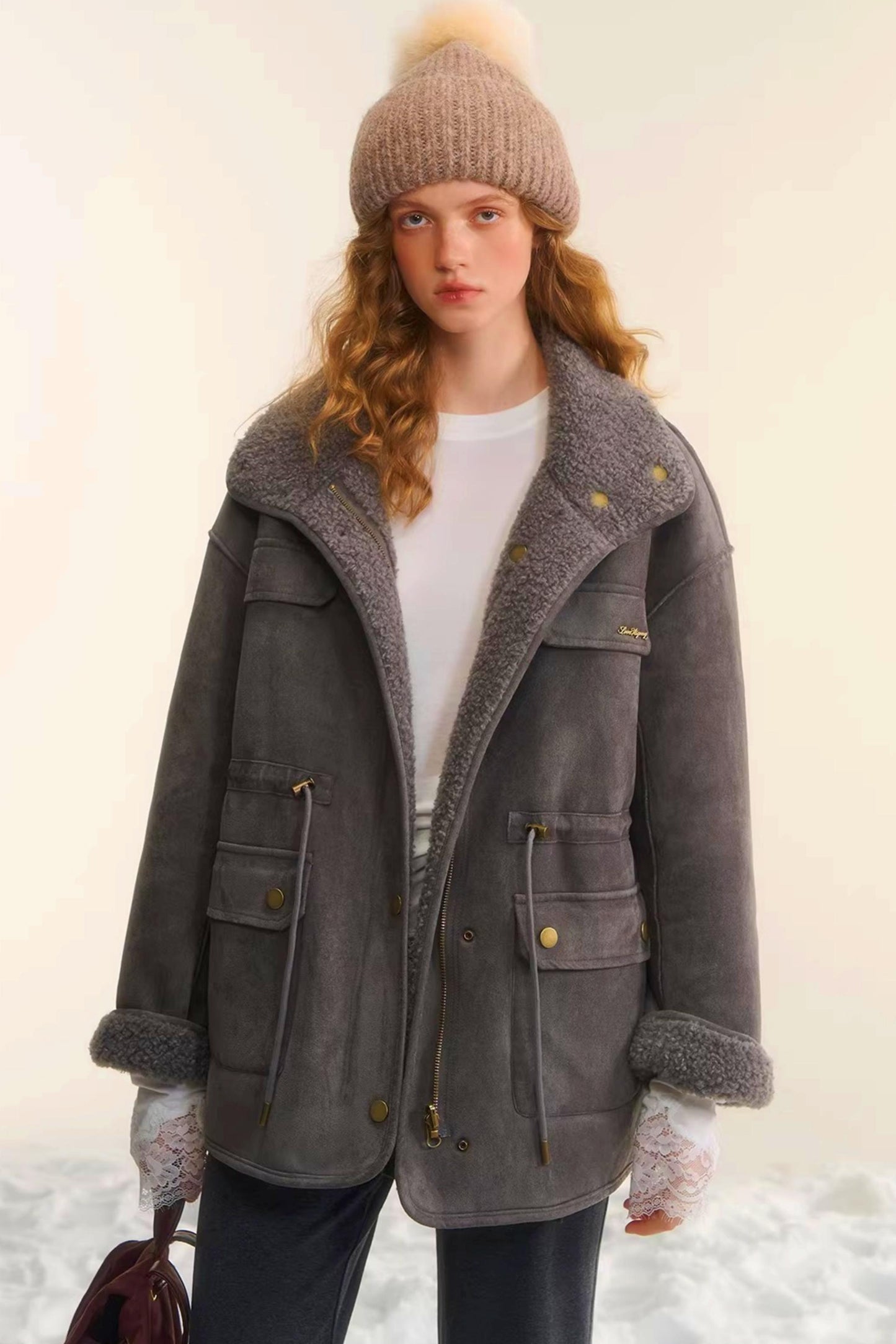 Reversible Lamb Wool Biker Jacket
