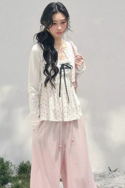 Polka Dot Lace Top Set-Up