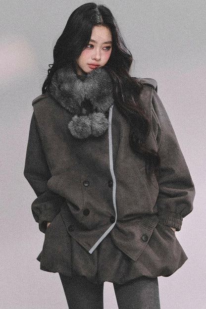 French Autumn Blazer Suit Set-Up