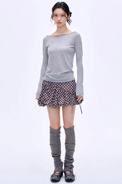 Distressed Letter Print Sweater