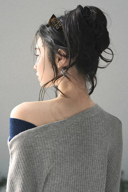 The Ashes Schulterfreies Strick-Oberteil