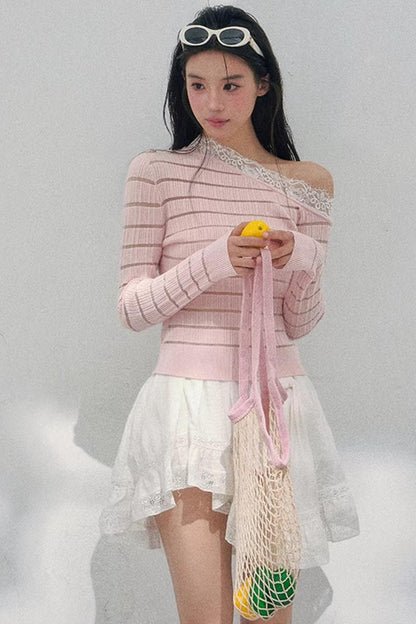 Gentle Glance Knitted Lace Top