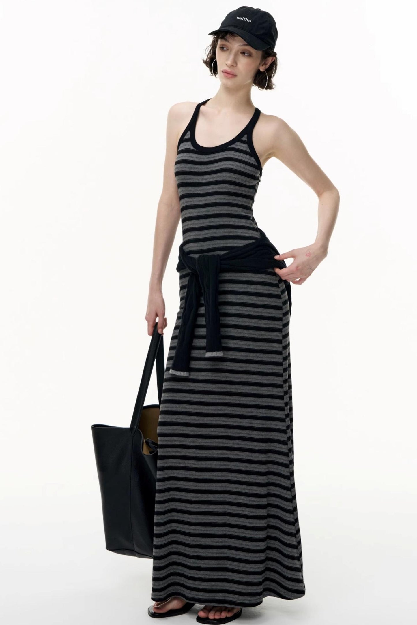 Autumn Striped Camisole Dress