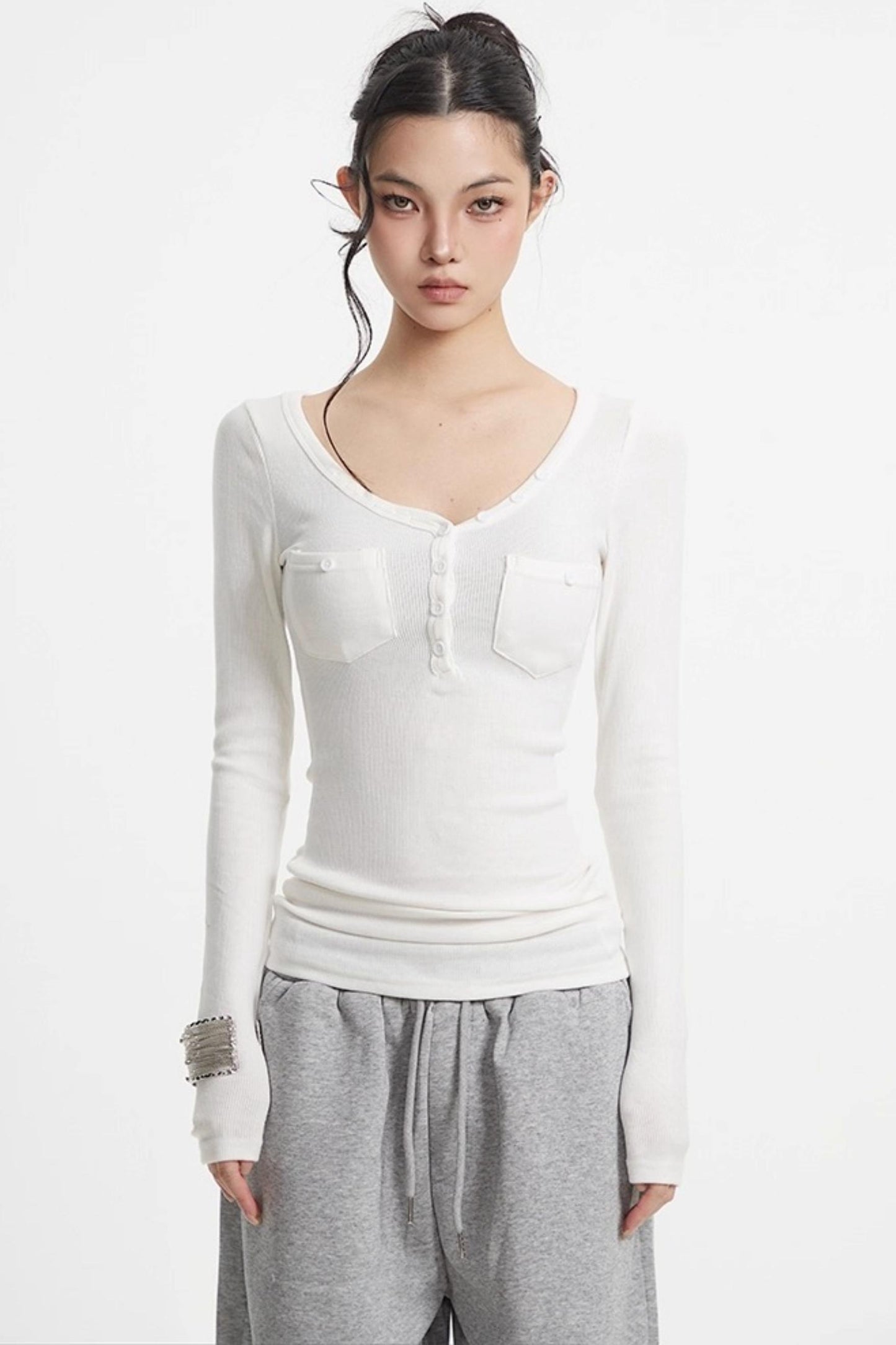 Slim Knit Long Sleeve Shirt