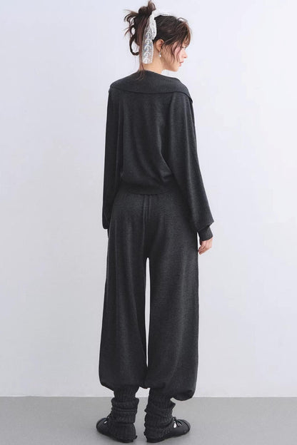 Lyocell Polka Dot Cardigan Set-Up