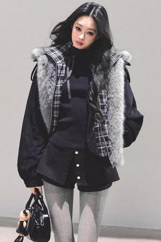Plaid Padded Cotton Jacket
