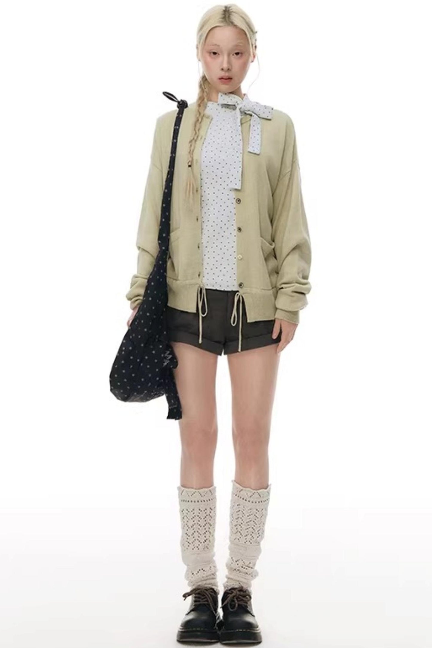 Tie-Neck Slim-Fit Blouse