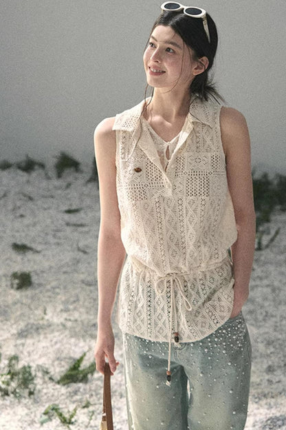 Lace Hollow-Out Summer Top