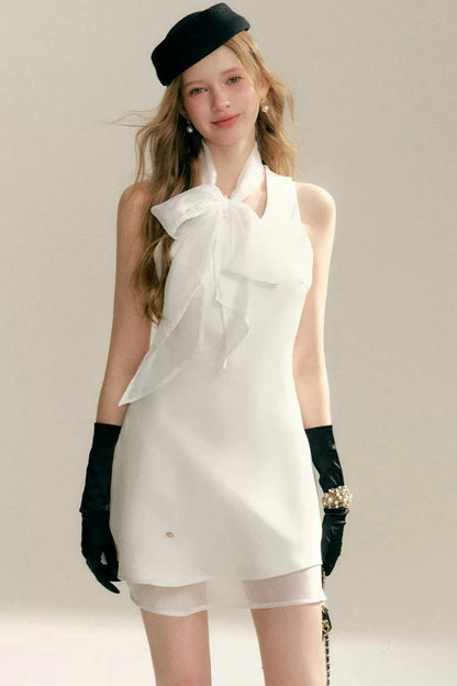 Acetate Halter Cape Dress Set-Up