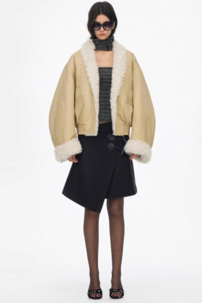 Irregular Toggle Button Skirt