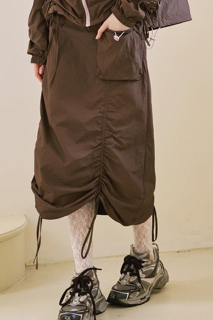 Versatile Color-Block Jacket Skirt Set-Up