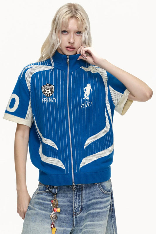 Racing Retro Knit Polo Shirt