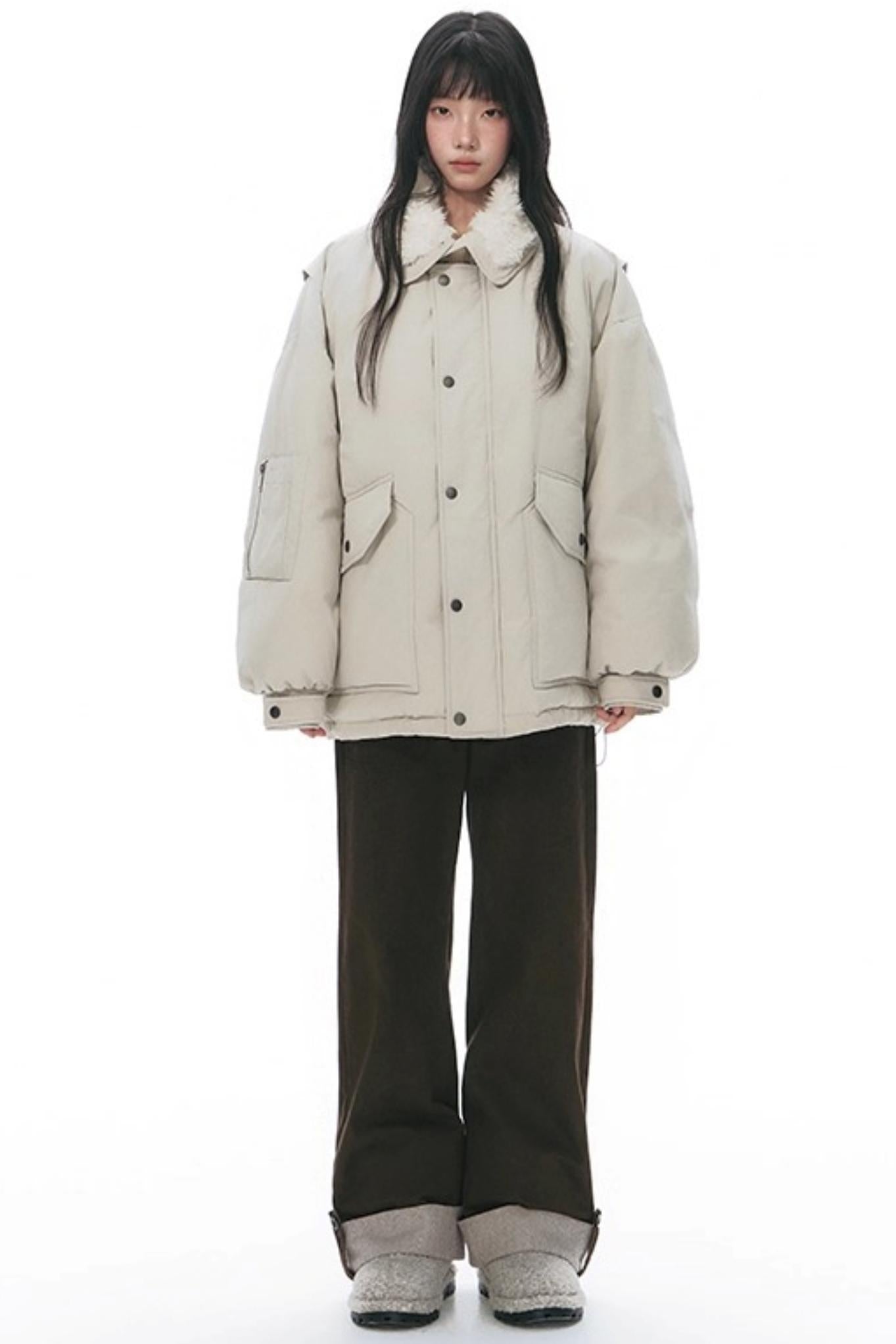 Knit Button Hem Pants