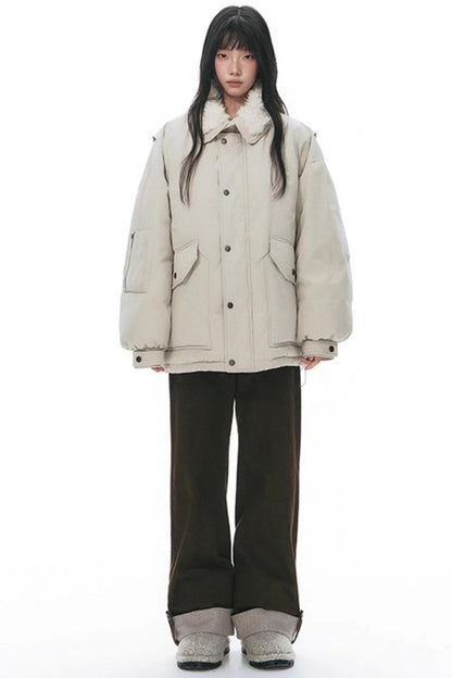 Knit Button Hem Pants