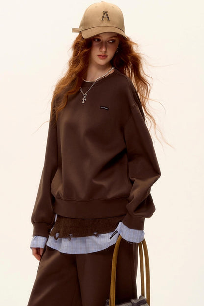 Plaid Patchwork Sweater Set-Up