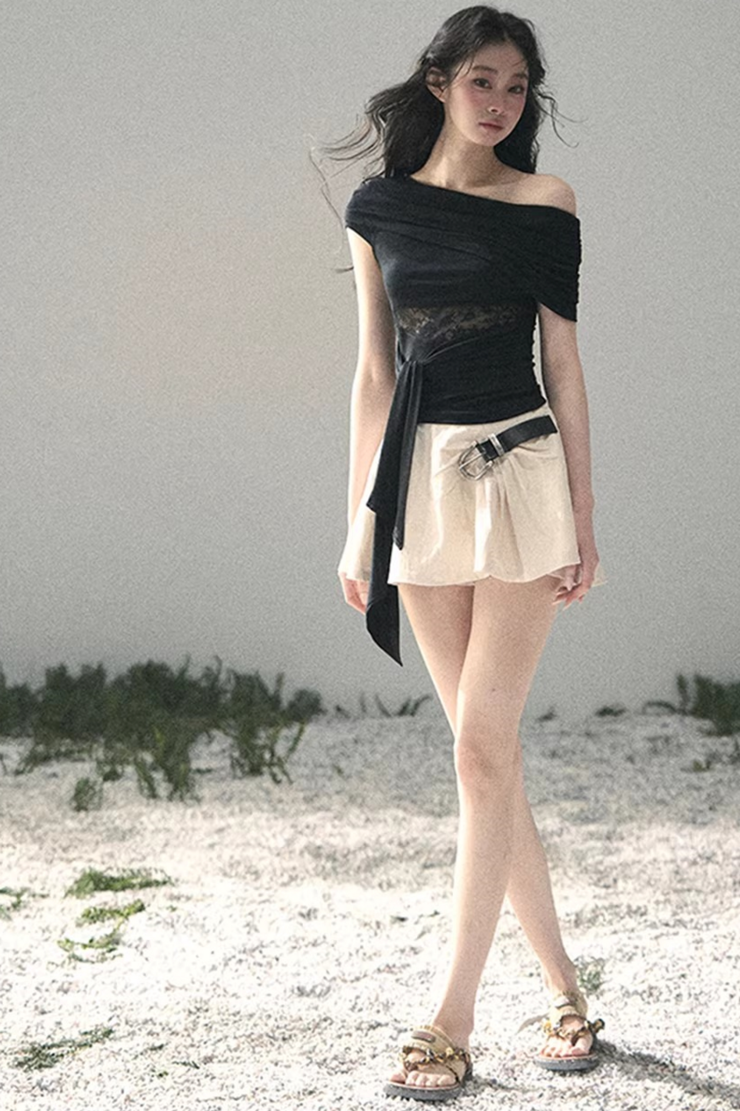 Asymmetrical Lace Top