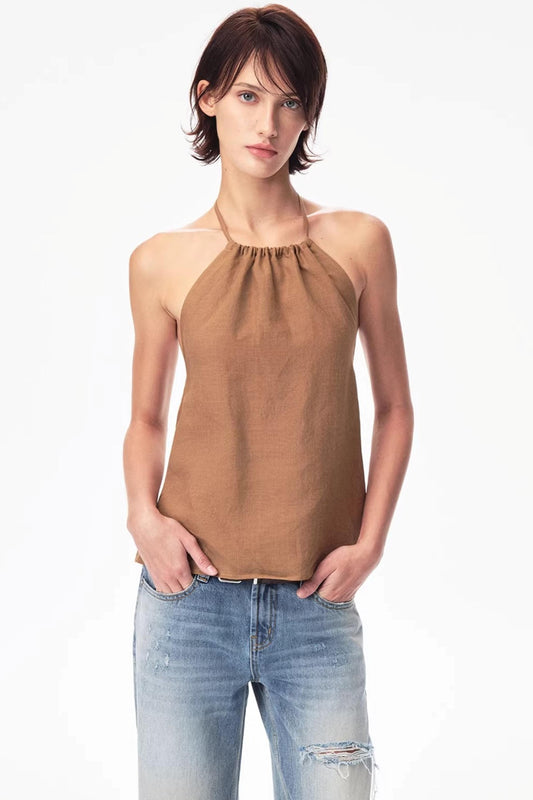 Tencel Ramie Halter Top