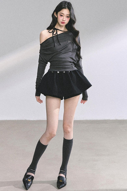 Korean Pink Halterneck Top