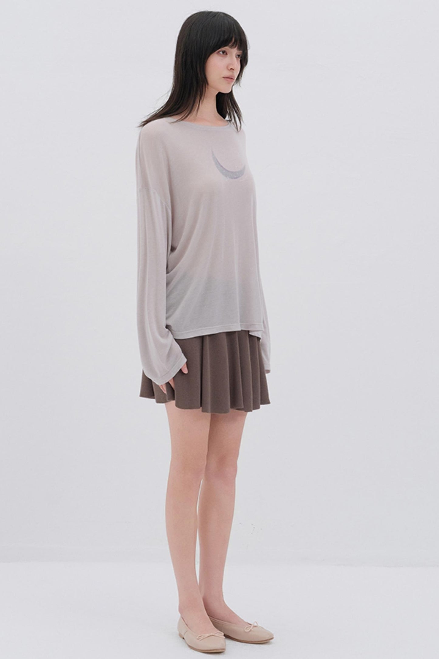 Korean Pleated Midi Skirt