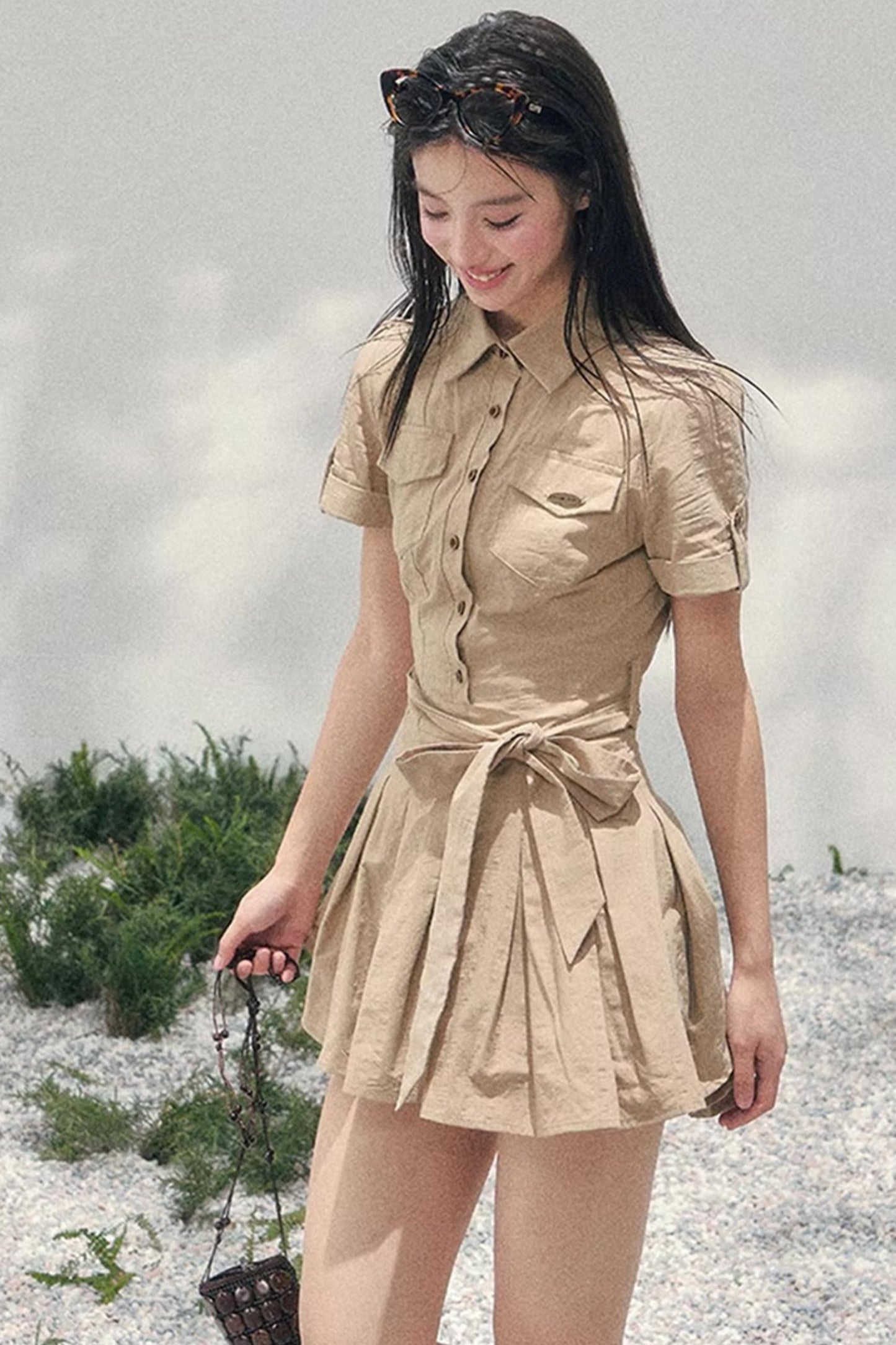 Whispers of Banana Leaves Dress Set