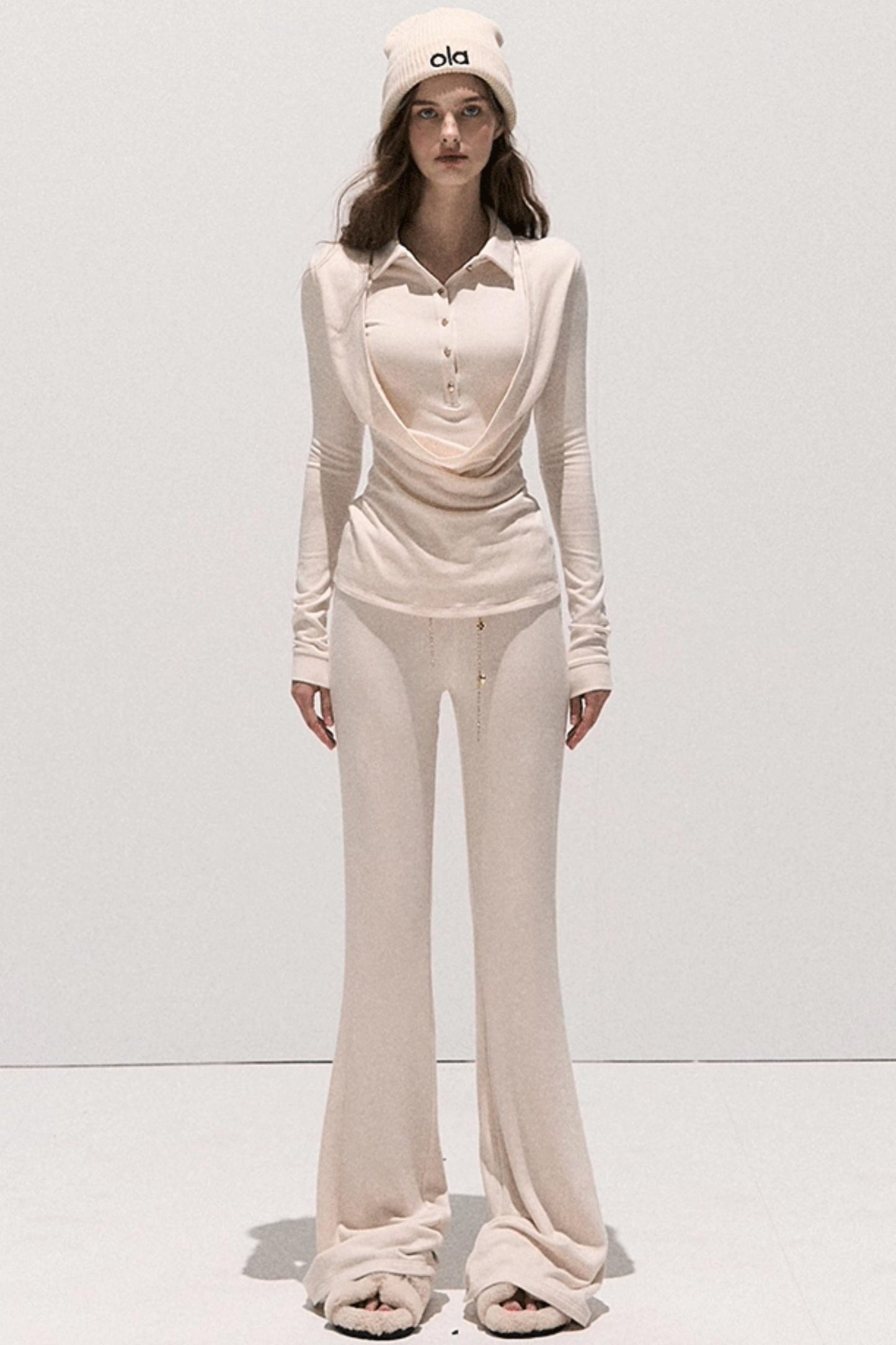 Soft Crewneck Knitwear Trouser Set-Up