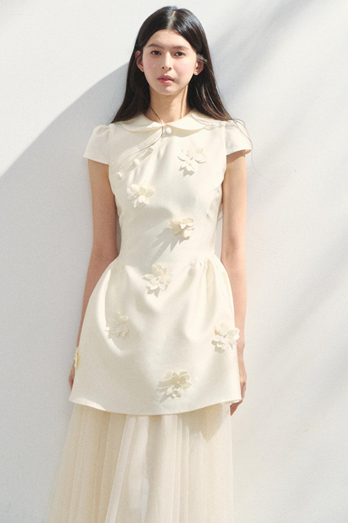 Park Floral Gray Dress