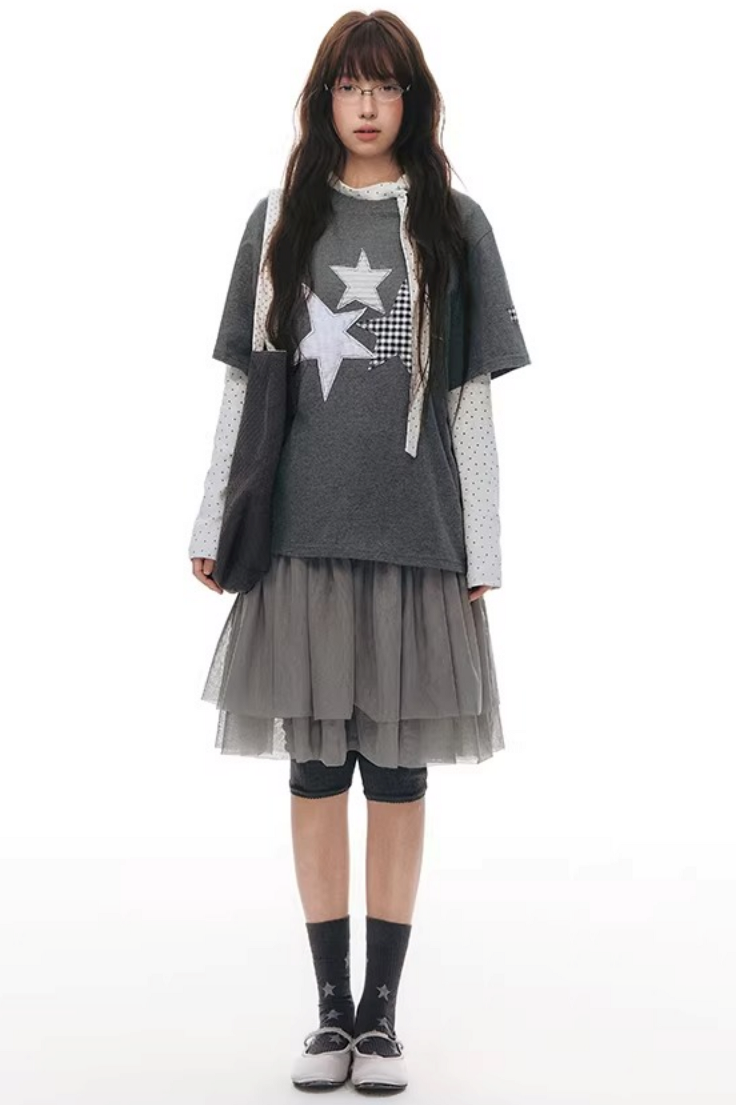 주름 크롭 스커트 셋업