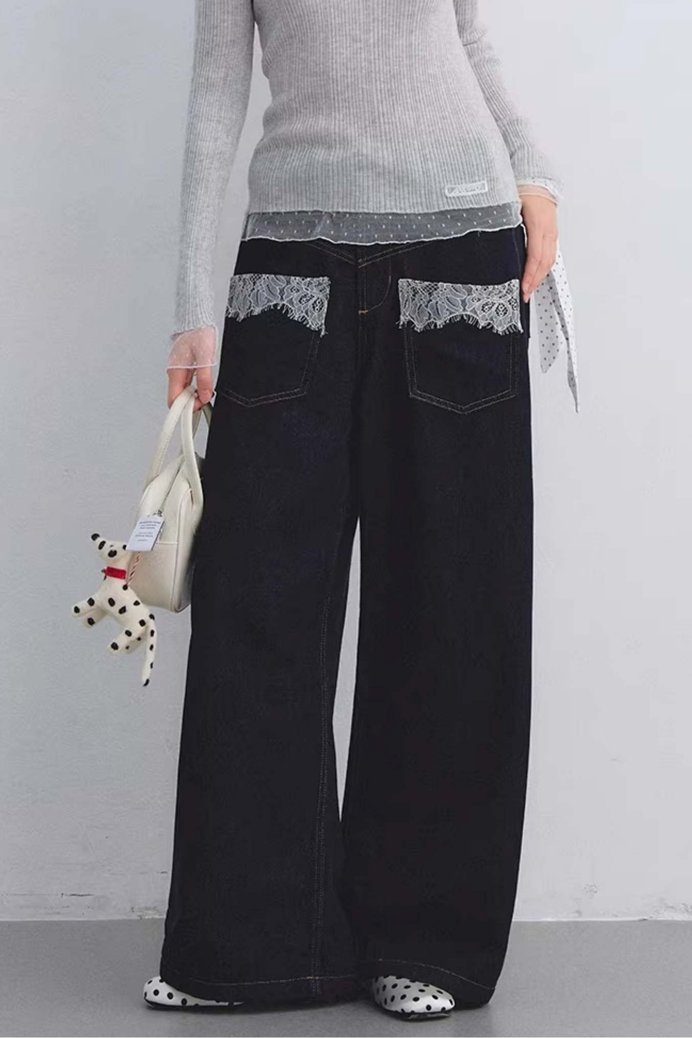 Retro Lace Patchwork Jeans