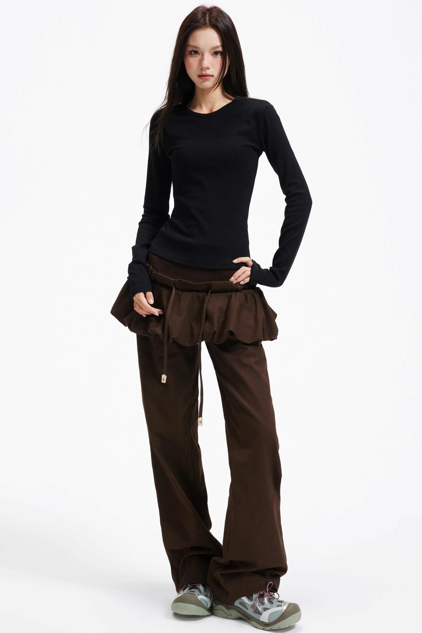 Slim Round Neck Long Sleeve Knitwear