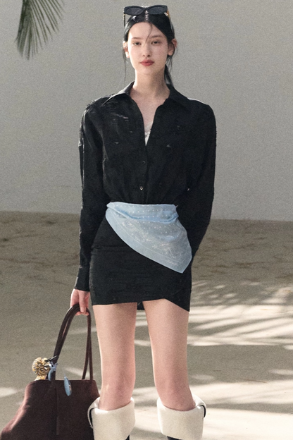 Jacquard Silk Dress Scarf Set