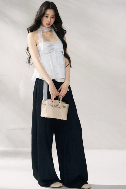 Two-Tone Halter Tube Top