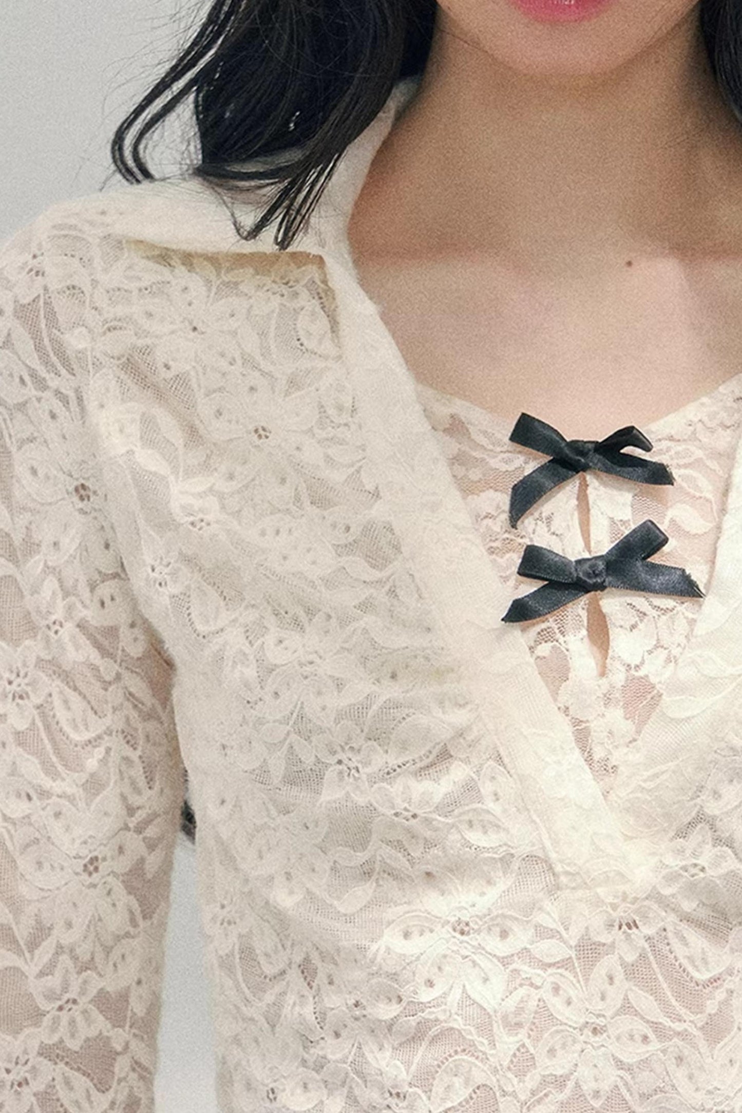 Blurred Focus Lace Top