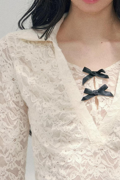 Blurred Focus Lace Top