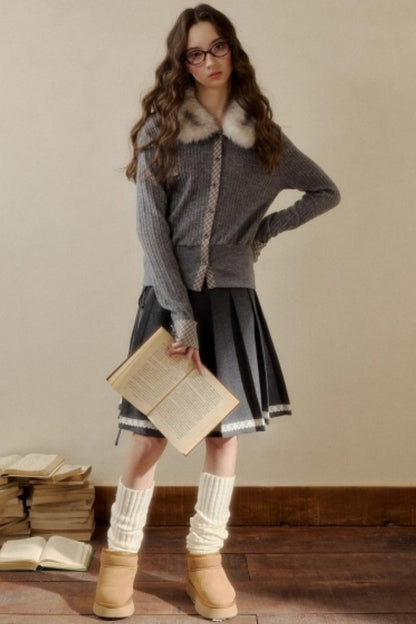 Retro Reindeer Plaid Sweater