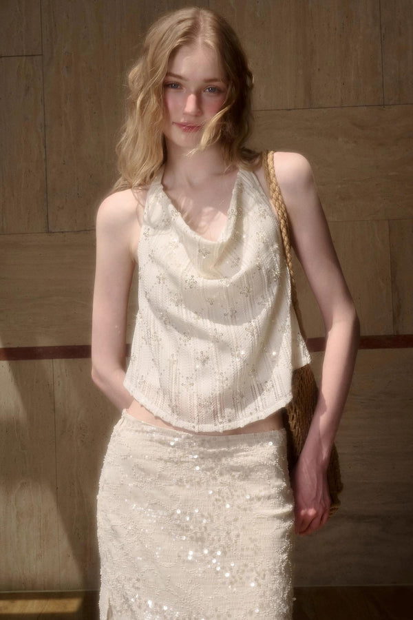 Celestial Slouchy Suit With Knit Skirt Set-Up