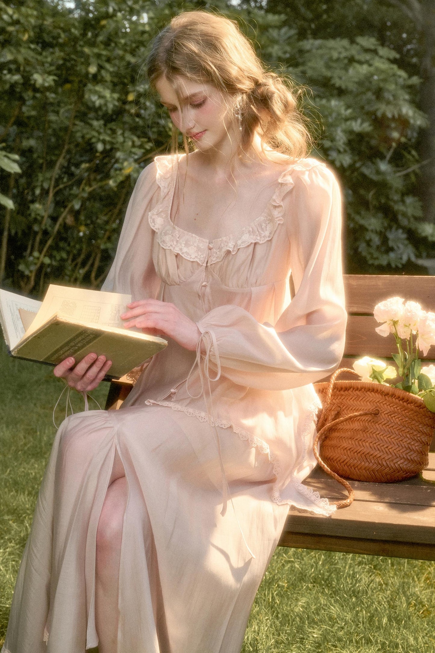 Elegant Vintage Tencel Air Fabric Two-Piece Set-Up