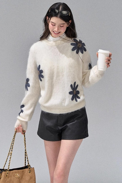 Black Leather Womens Shorts