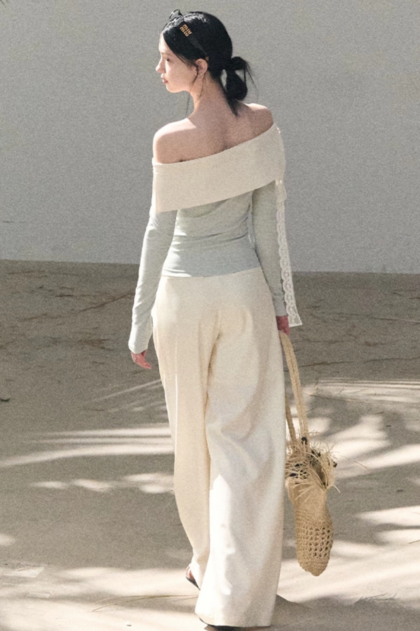 Sicilian Lace Knit Top Pants Set