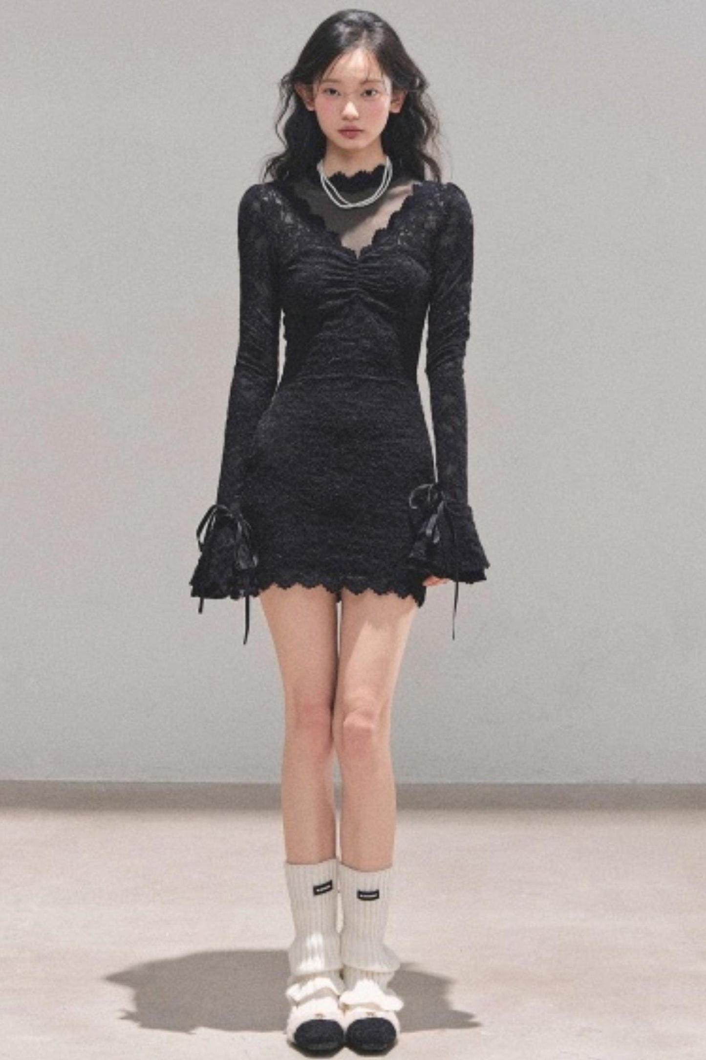 French Lace Mesh Dress