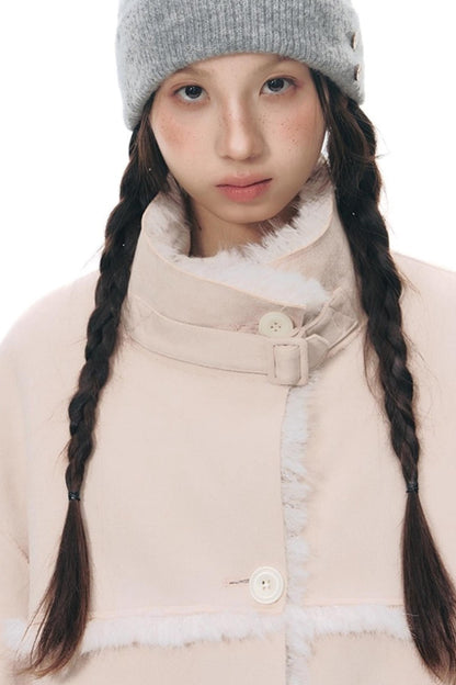 Reversible Polka Dot Fur Coat