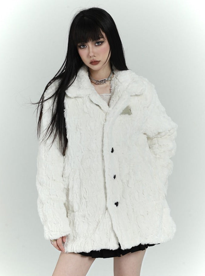 Lamb mid-length padded coat