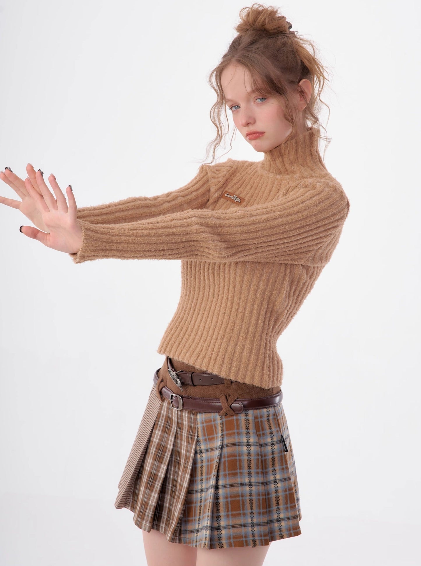 American slim thickened knit sweater