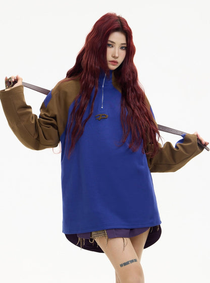 American sport logo loose pullover coat