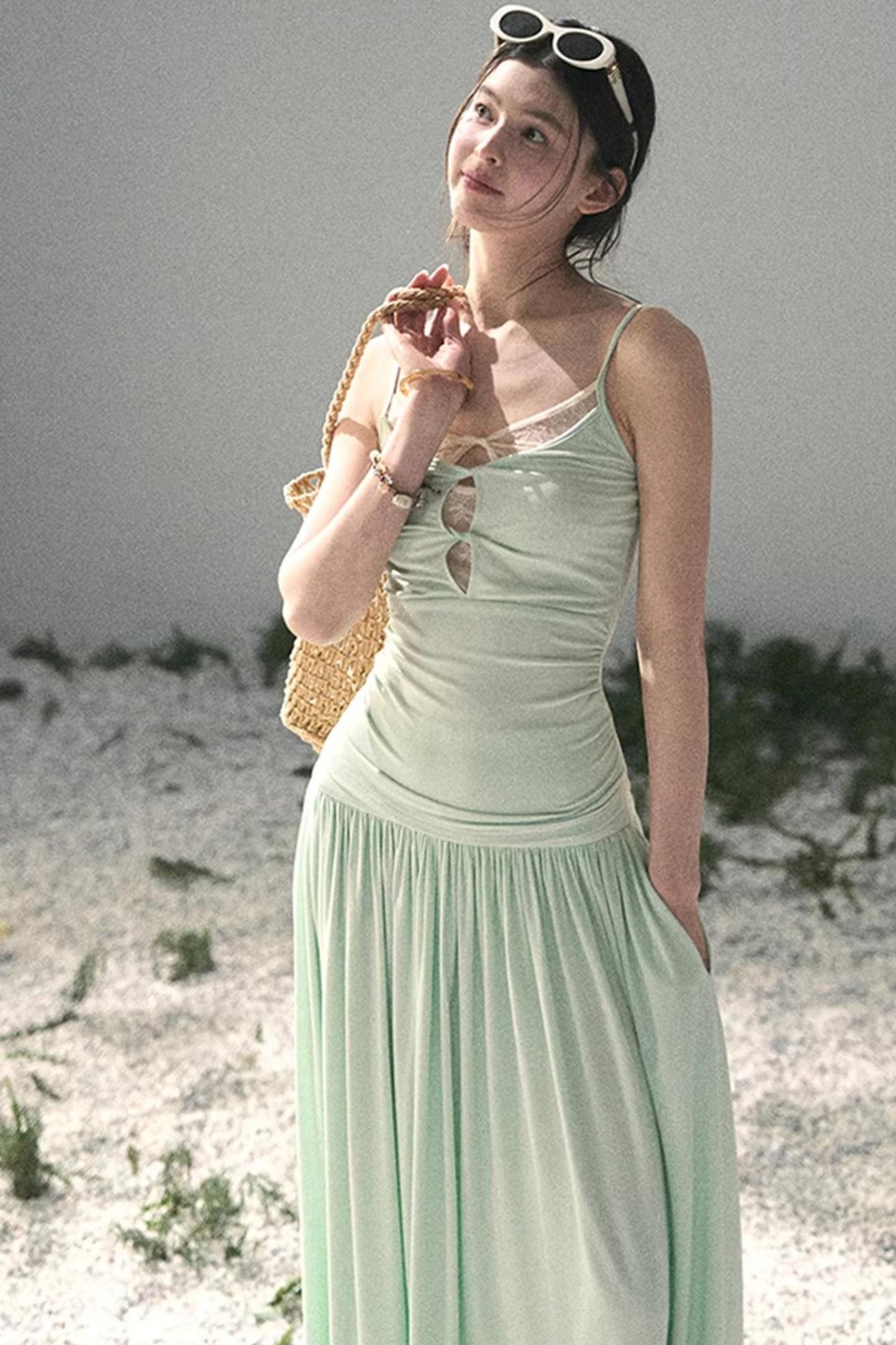 Mint Afternote Lace Two-Piece Set-Up