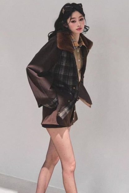 Fake Two Korean Long-Sleeve Knit Top