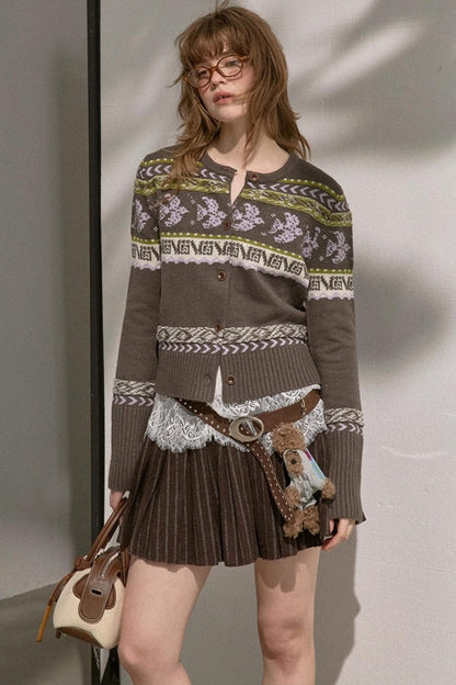 Flying Sparrow Button Knit Cardigan