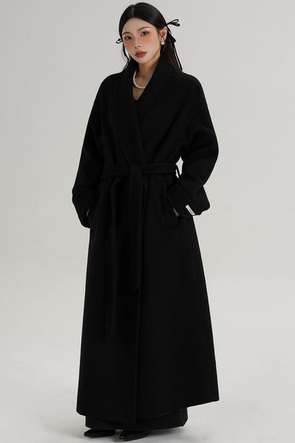 Elegant Wool Lapel Coat