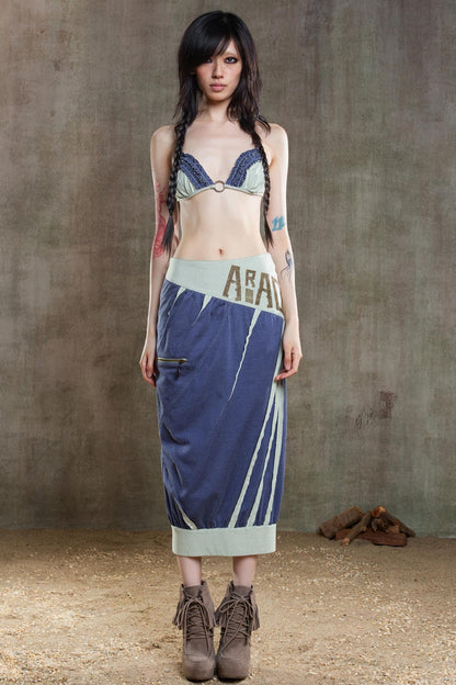 Colorful Punk Ruffle Bikini